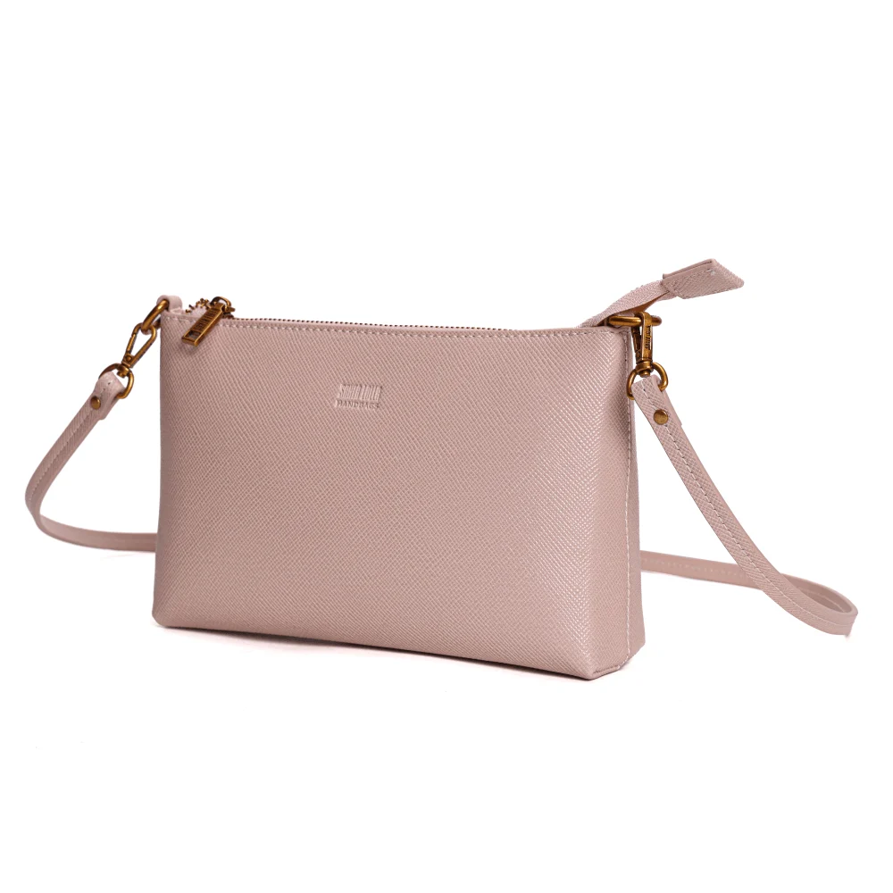 Bolsa Clutch Risco Bege Alça Transversal - vista 3 de 6