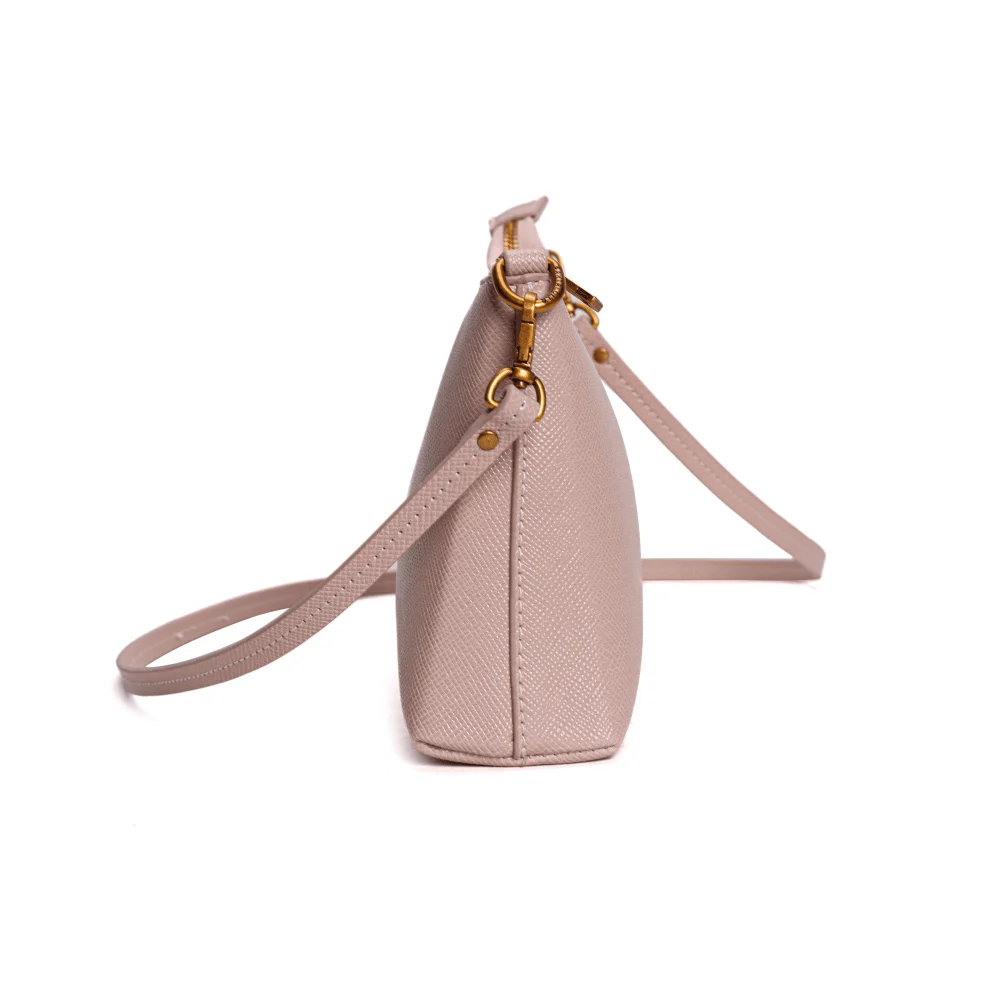 Bolsa Clutch Risco Bege Alça Transversal - vista 4 de 6