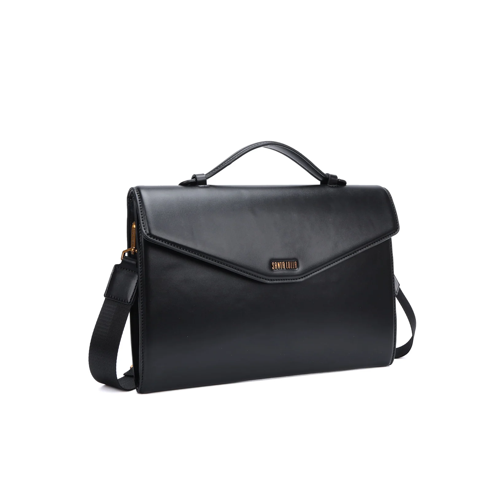 Bolsa Clutch Envelope Soft Preta Alça Transversal - vista 2 de 5