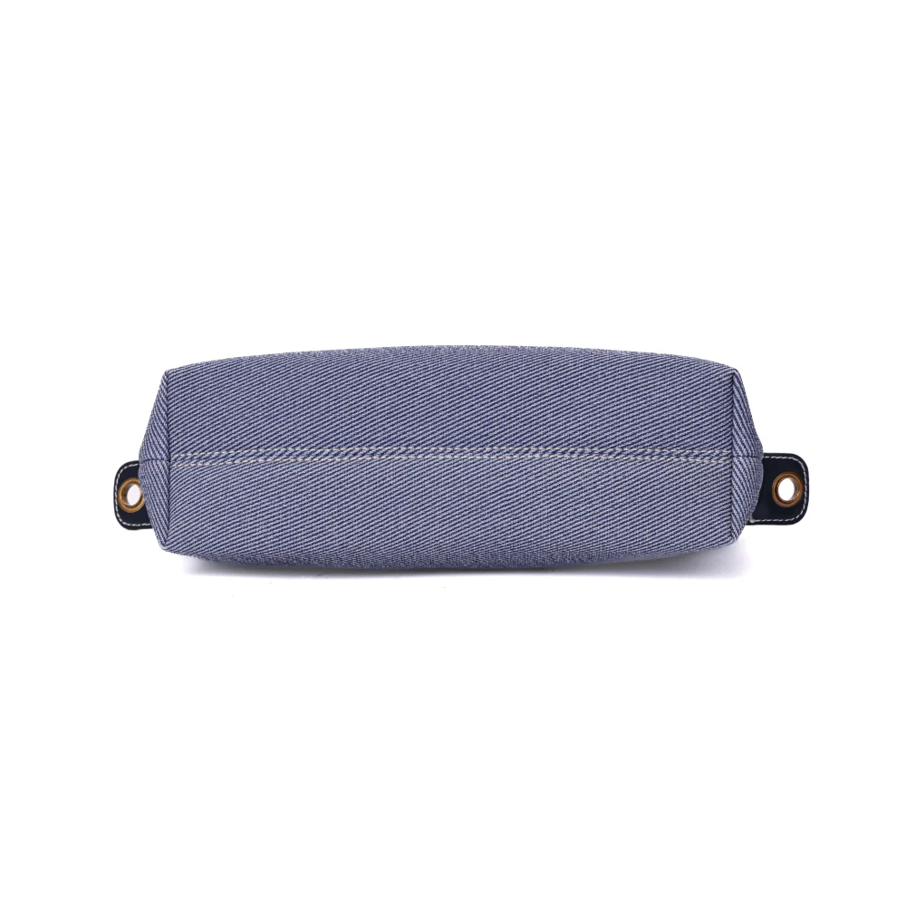 Bolsa Shopper Pequena Canvas Azul Alça Transversal Removível - vista 6 de 7