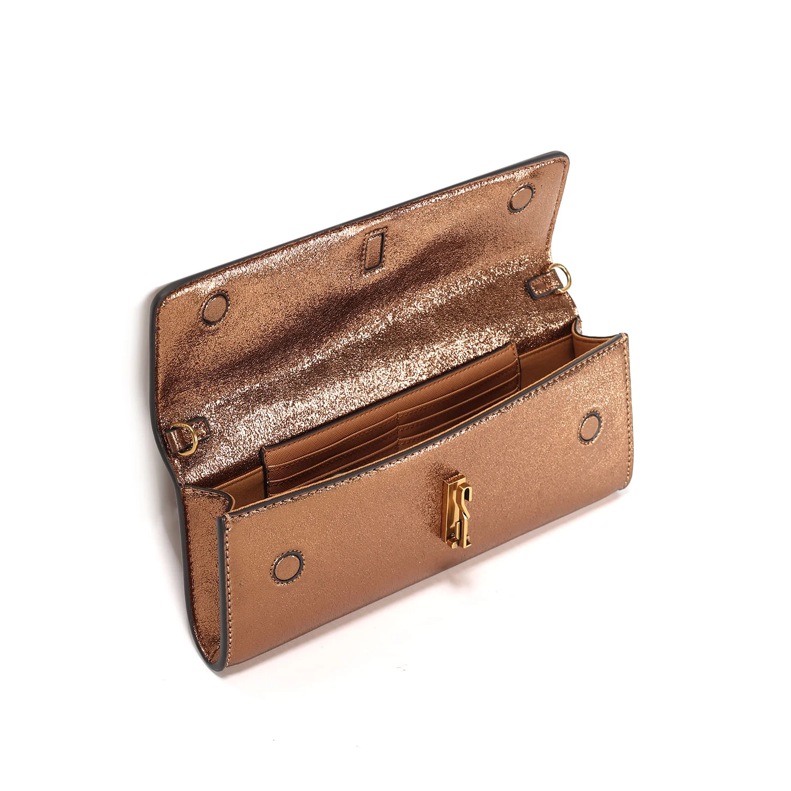 Bolsa Metalizada Bronze Duas Alças - vista 3 de 3