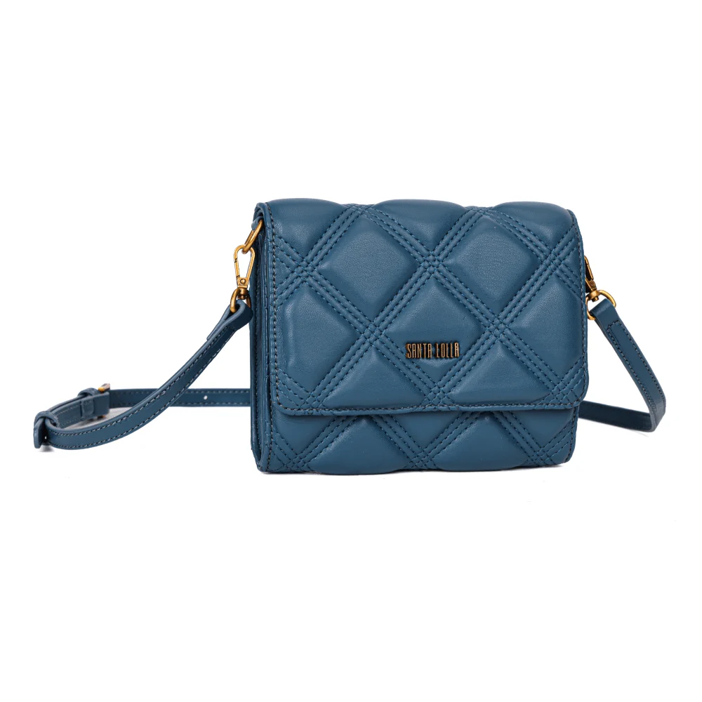 Bolsa Carteira Soft Azul Pavão Alça Transversal - vista 2 de 6