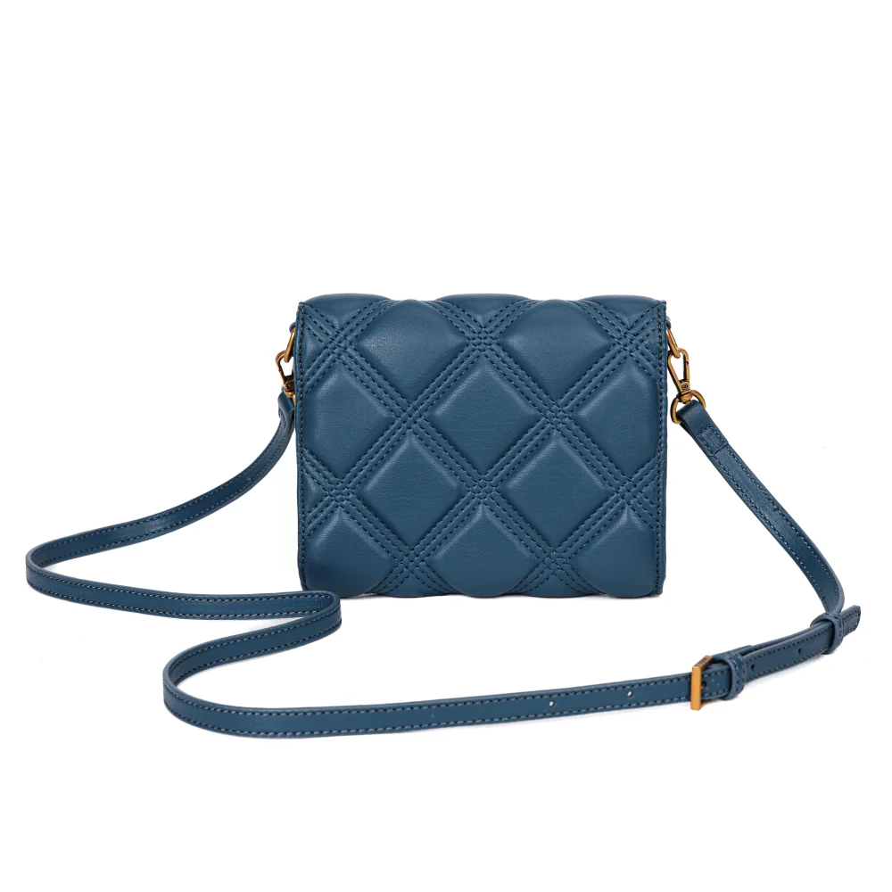 Bolsa Carteira Soft Azul Pavão Alça Transversal - vista 5 de 6