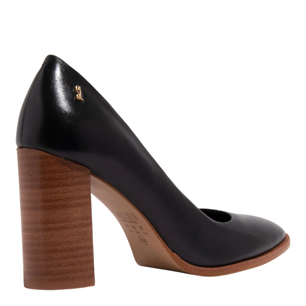 Scarpin Couro Nobre Soft Preto Bico Fino - vista 3 de 3
