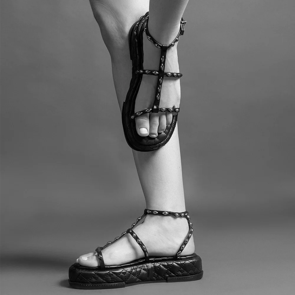 Sandália Papete Couro Confort Off White - vista 4 de 4