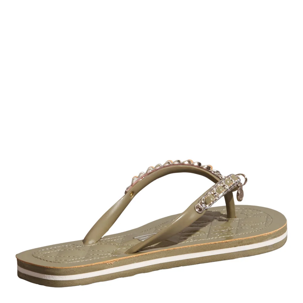 Chinelo Flip Flop Verniz Verde Matte - vista 3 de 3