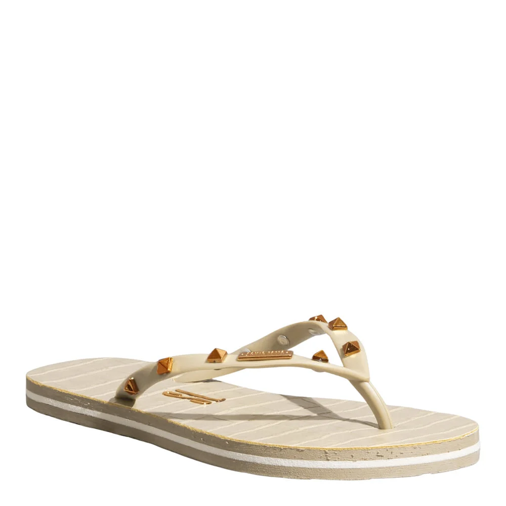 Chinelo Flip Flop Verniz Tachas Spike Off White - vista 2 de 4