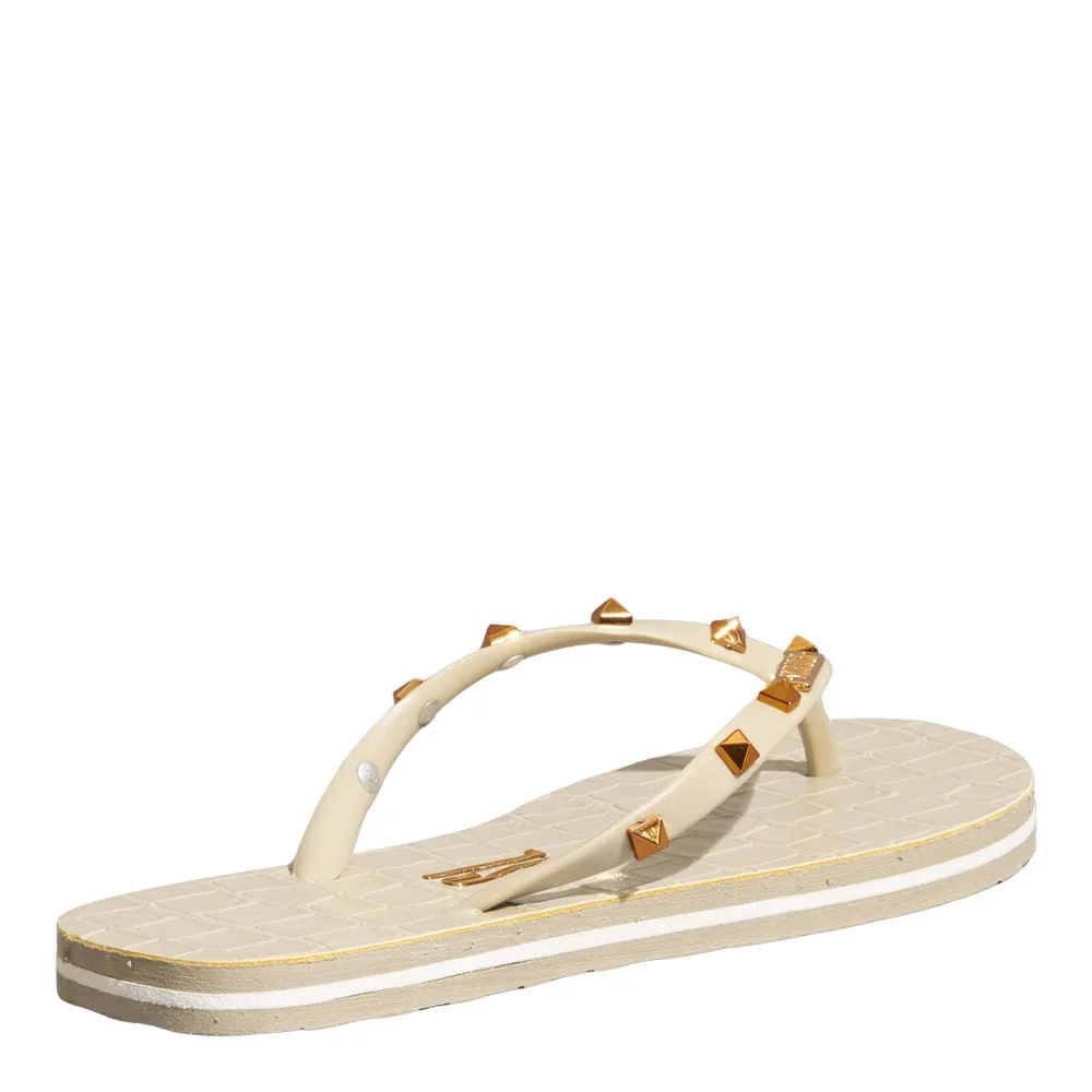 Chinelo Flip Flop Verniz Tachas Spike Off White - vista 4 de 4