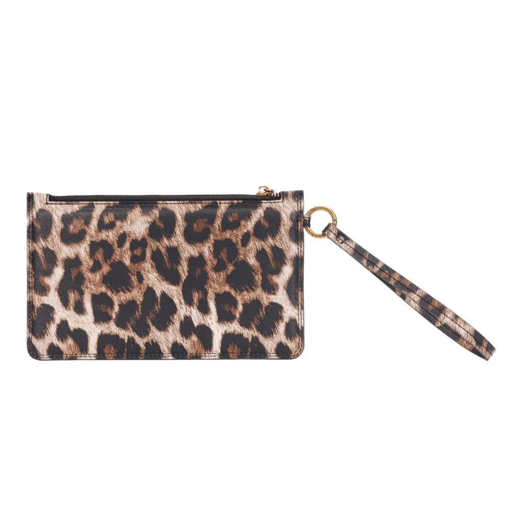 Clutch Pequena Animal Print Onça Alça De Mão - vista 5 de 8