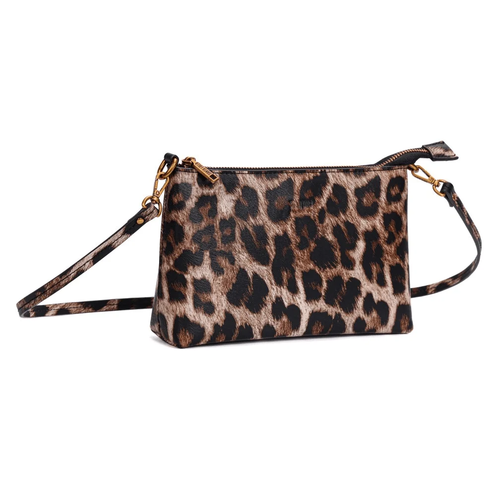 Bolsa Clutch Pequena Estampa Animal Print Onça Alça Transversal - vista 2 de 7