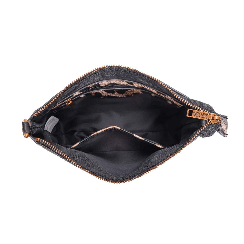 Bolsa Clutch Pequena Estampa Animal Print Onça Alça Transversal - vista 6 de 7
