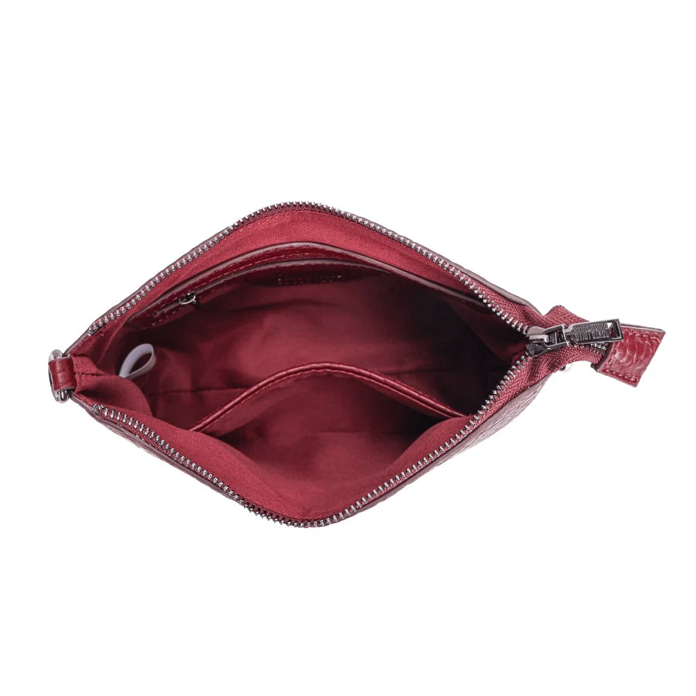 Bolsa Clutch Pequena Floater Vermelho Ruby Alça Transversal - vista 6 de 7