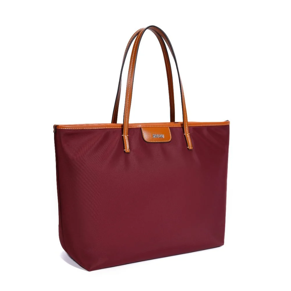 Bolsa Shopper Universitária Nylon Vermelho Ruby - vista 2 de 6