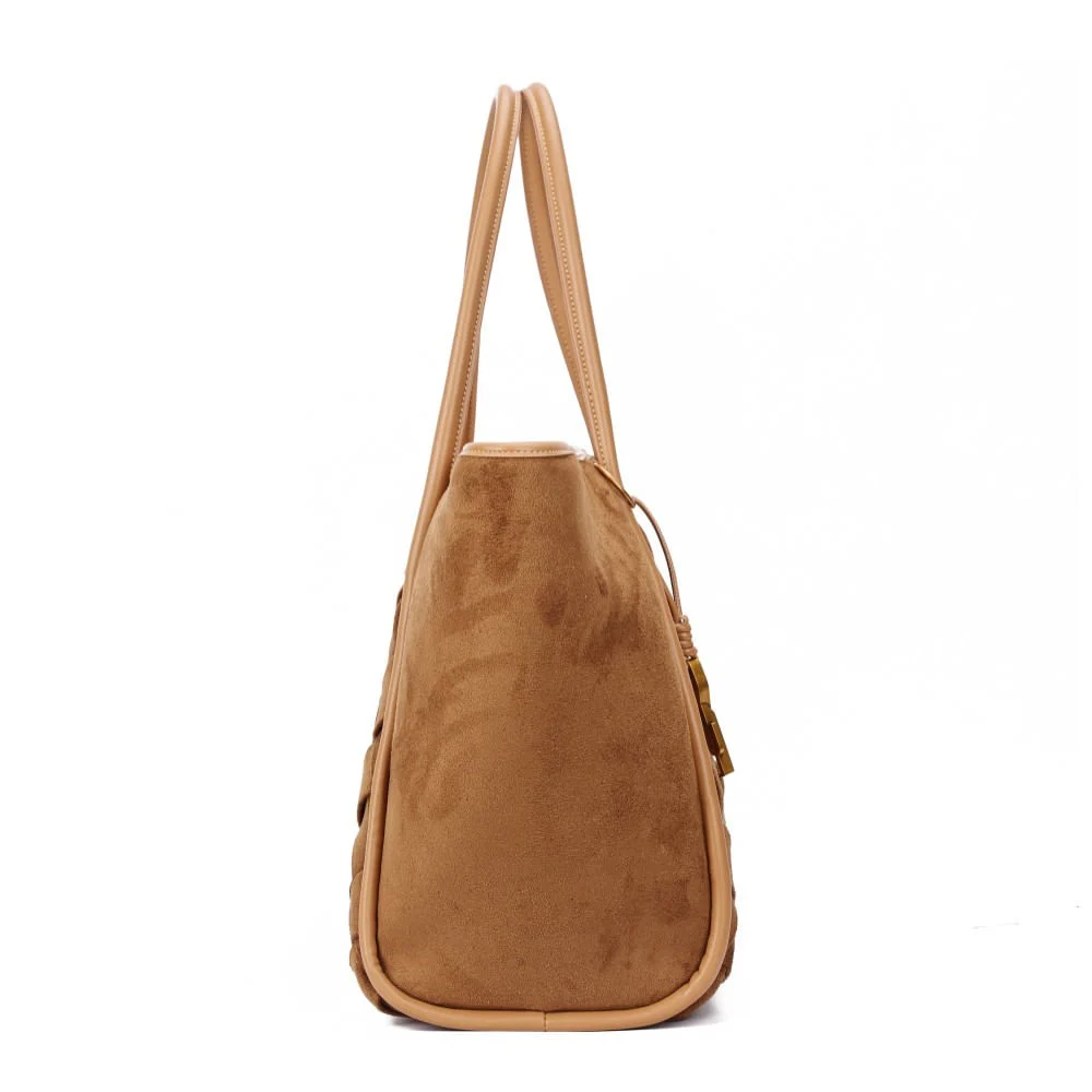 Bolsa Camurça Caramelo Alça De Ombro - vista 4 de 7