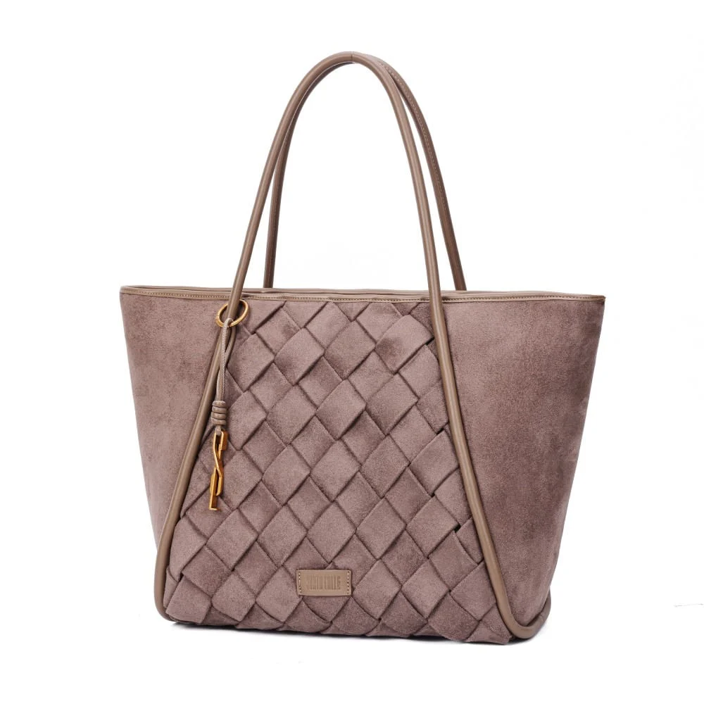 Bolsa Camurça Cinza Alça De Ombro - vista 3 de 7