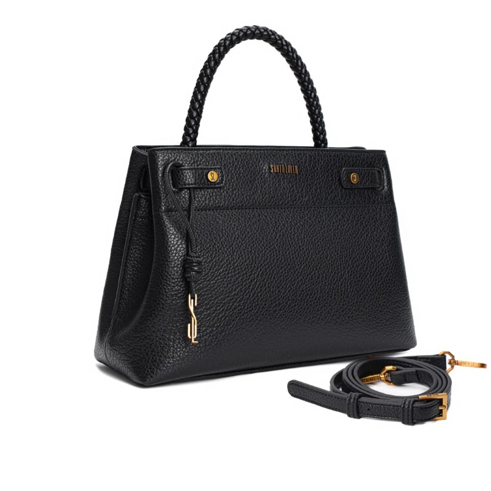 Bolsa Tote Floater Preta Alça Dupla - vista 2 de 8