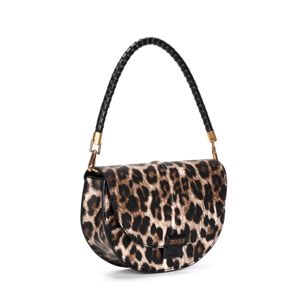 Bolsa  Pequena Estampa Animal Print Onça Alça Dupla - vista 3 de 4