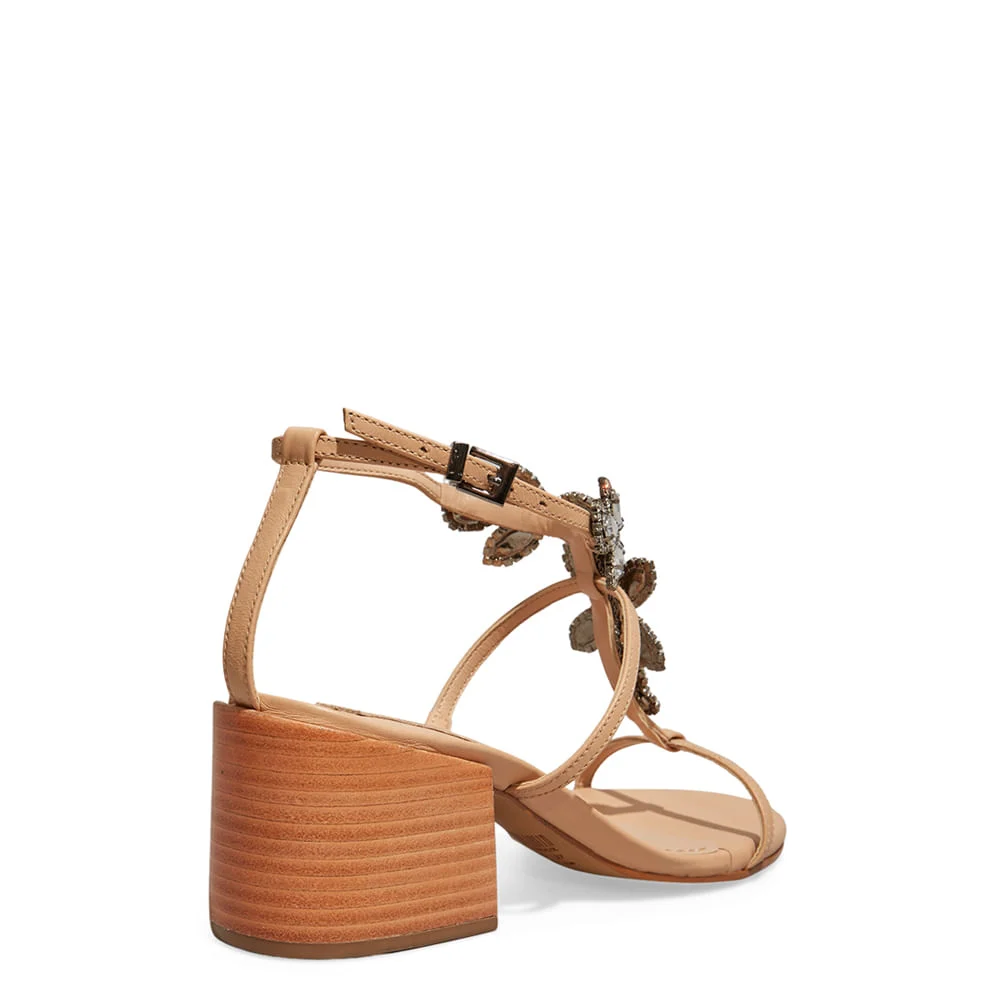 Sandália couro confort beige - vista 4 de 4