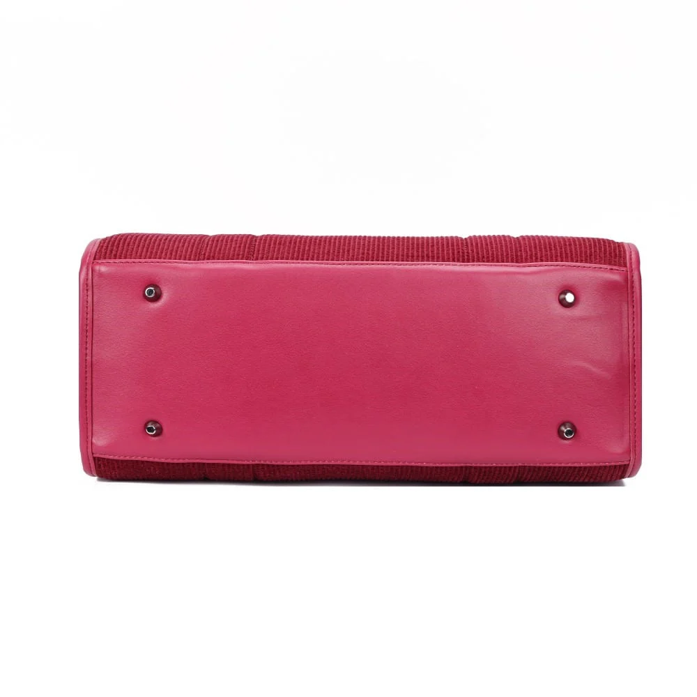 Bolsa Veludo Vermelho Ruby Alça Dupla - vista 6 de 9