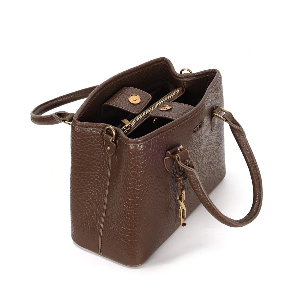 Bolsa Tote Floater Marrom Escuro Alça Dupla - vista 3 de 3