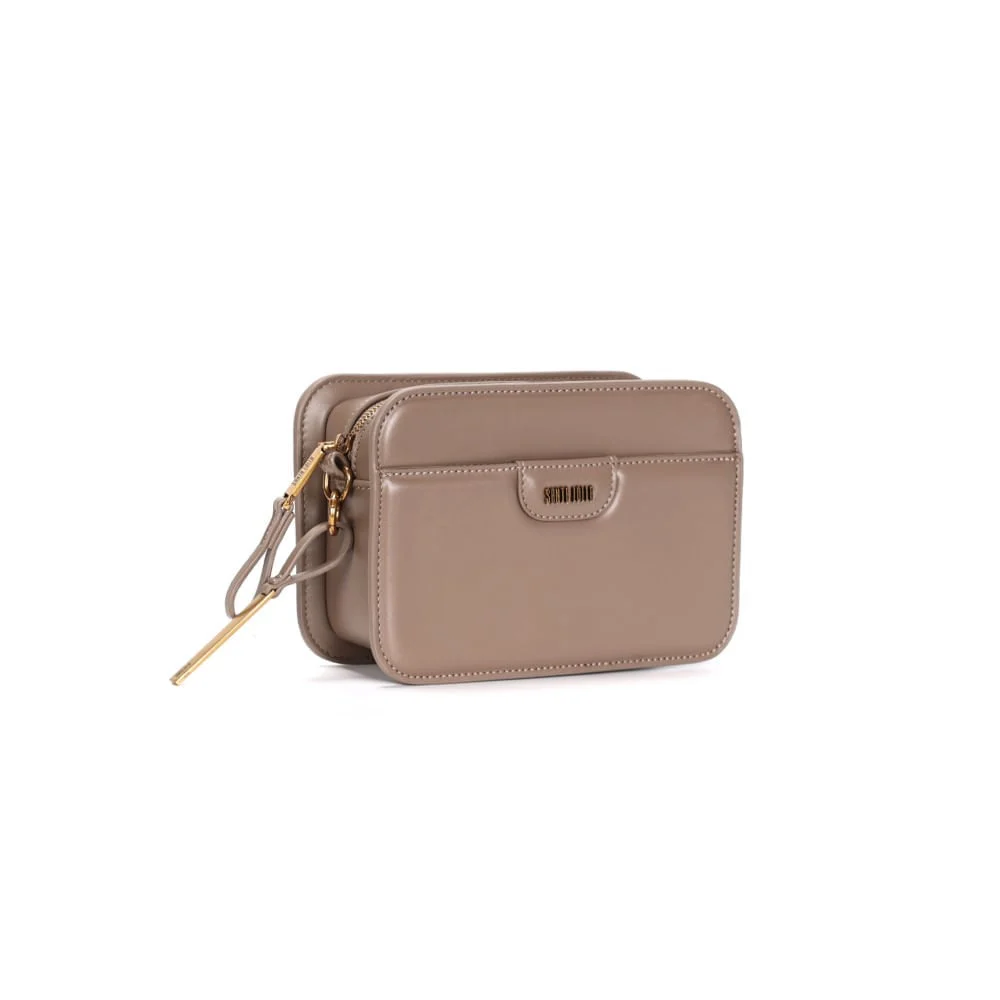 Bolsa Pequena Soft Cinza Alça Transversal - vista 3 de 4