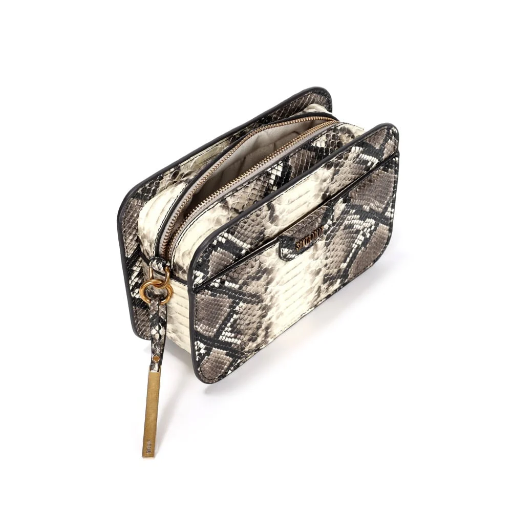 Bolsa Pequena Estampa Animal Print Cobra Alça Transversal - vista 3 de 3