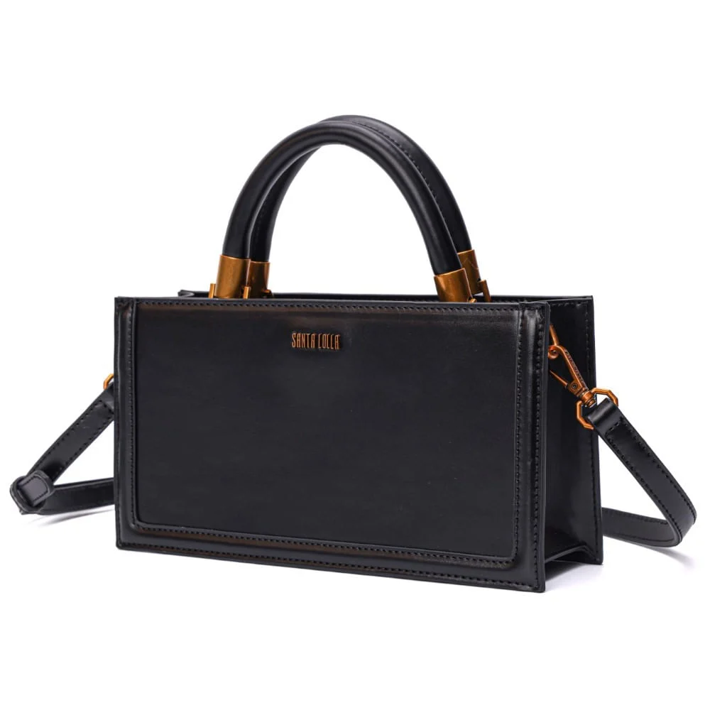 Bolsa Tote Pequena Soft Preta Alça Dupla - vista 2 de 7