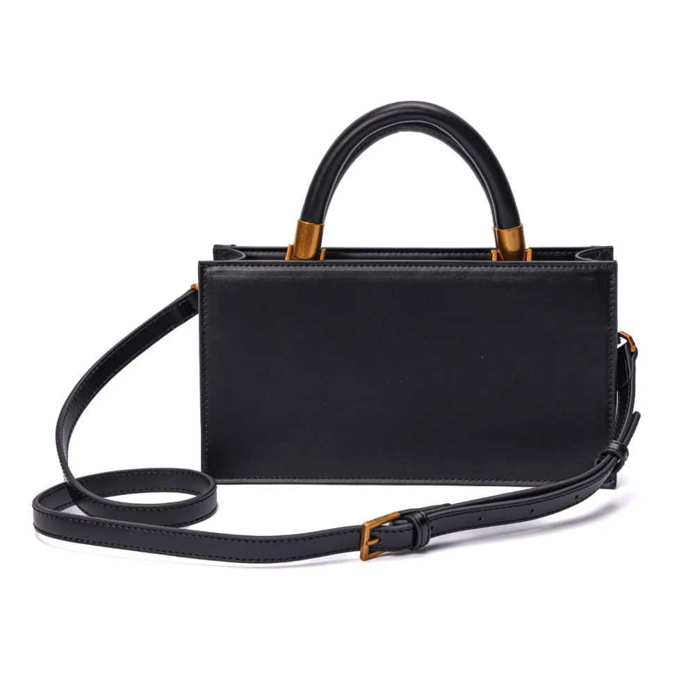 Bolsa Tote Pequena Soft Preta Alça Dupla - vista 6 de 7