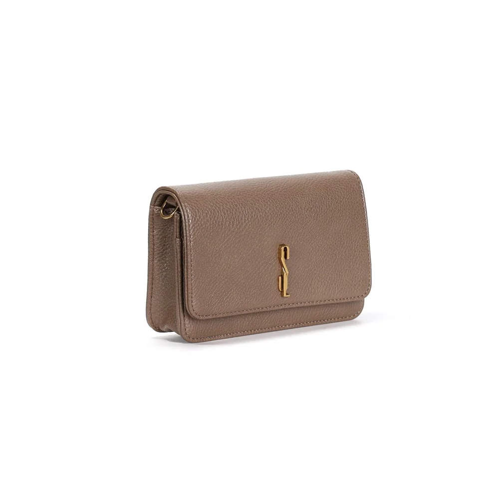 Bolsa Pequena Floater Marrom Alça Transversal - vista 2 de 3