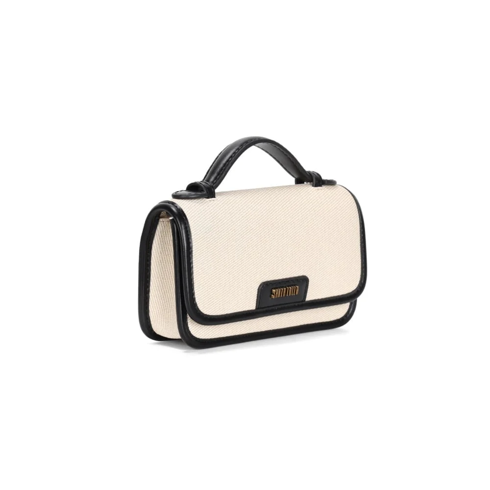 Bolsa Pequena Canvas Off White Alça Transversal - vista 2 de 4