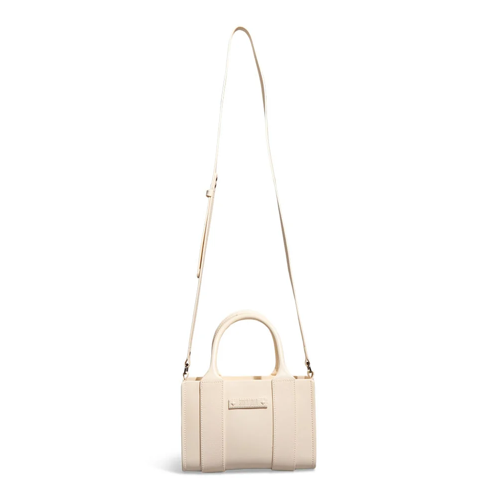 Bolsa Tote Borracha Off White Alça Dupla - vista 2 de 4