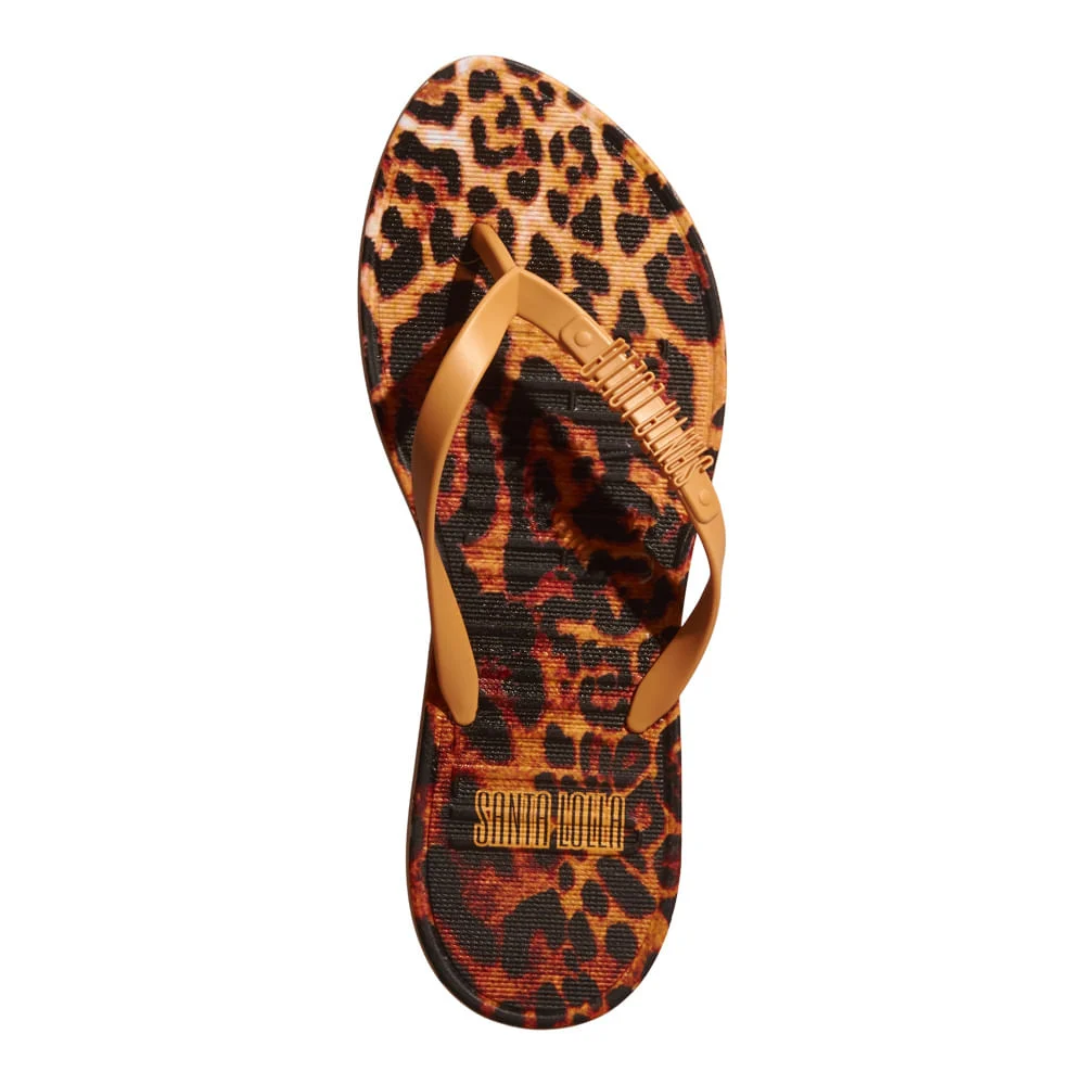 Chinelo Flip Flop Borracha Animal Print Onça - vista 3 de 4