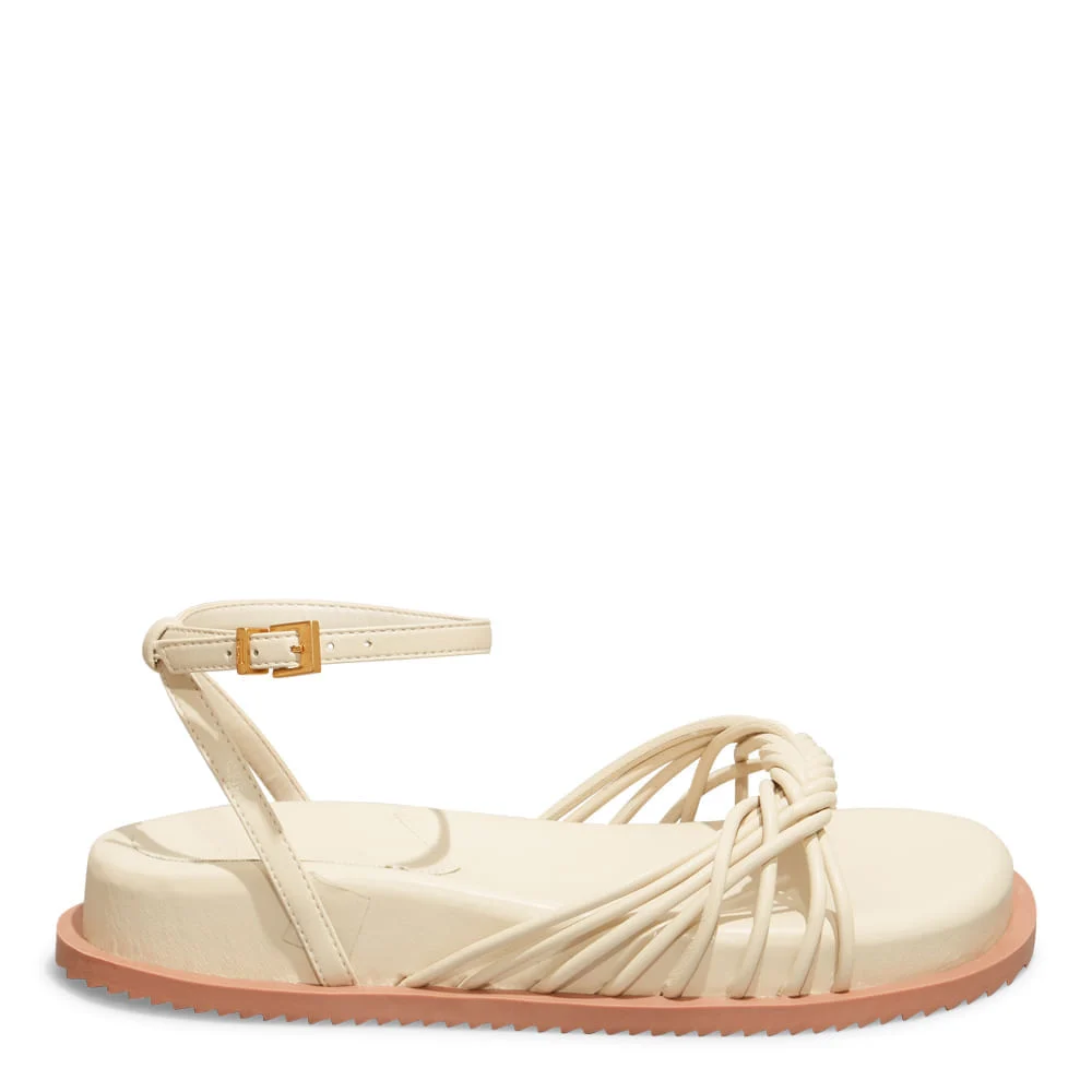 Sandália Papete Napa Soft Creme - vista 2 de 5