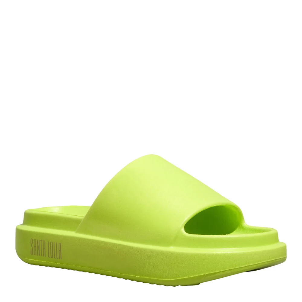 Plataforma borracha amarelo lime fluor - vista 2 de 4