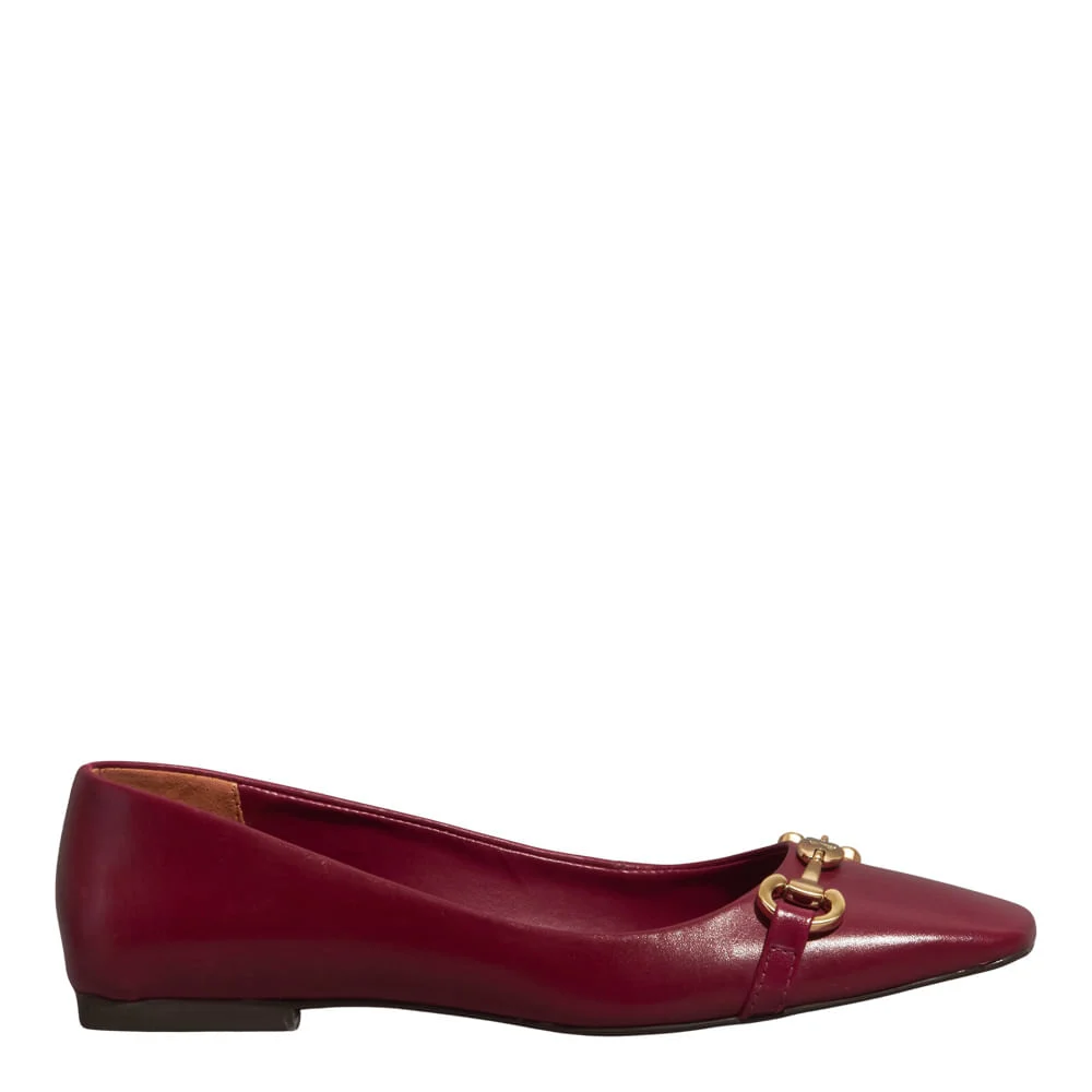 Sapatilha Couro Nobre Soft Vermelho Bordô - vista 1 de 5
