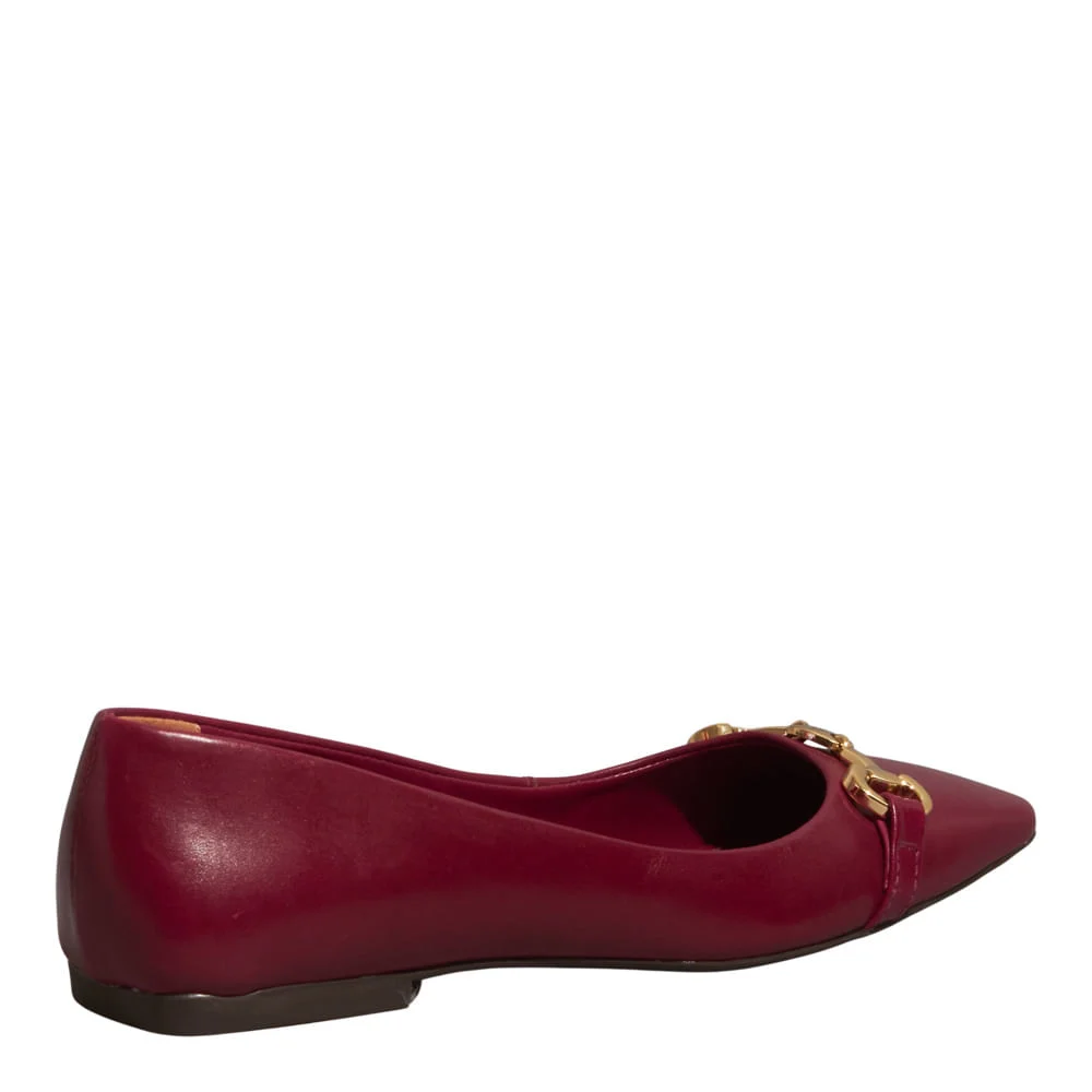 Sapatilha Couro Nobre Soft Vermelho Bordô - vista 4 de 5