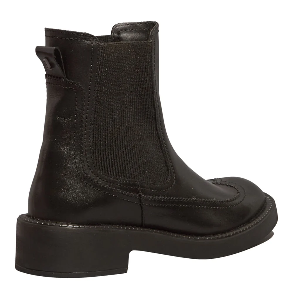 Bota Chelsea Couro Confort Preta Cano Curto - vista 3 de 3
