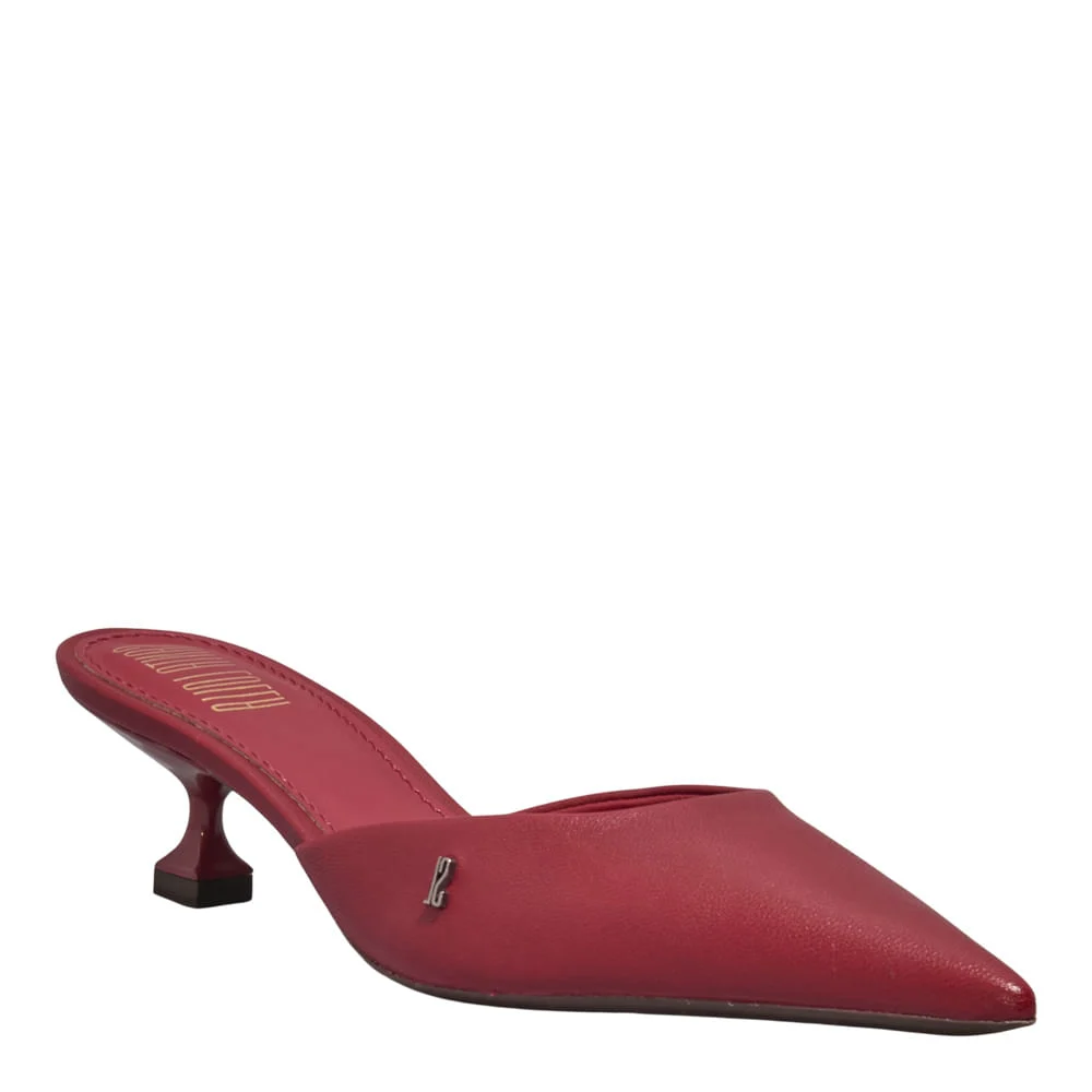 Mule Couro Pelica Vermelho Ruby Salto Baixo Taça - vista 2 de 3