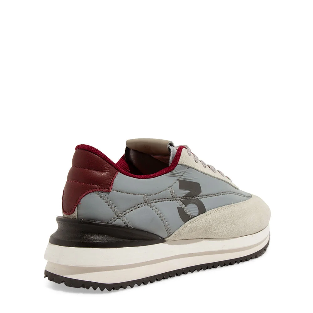 Tênis Jogger Masculino Couro Camurça Cinza - vista 4 de 4