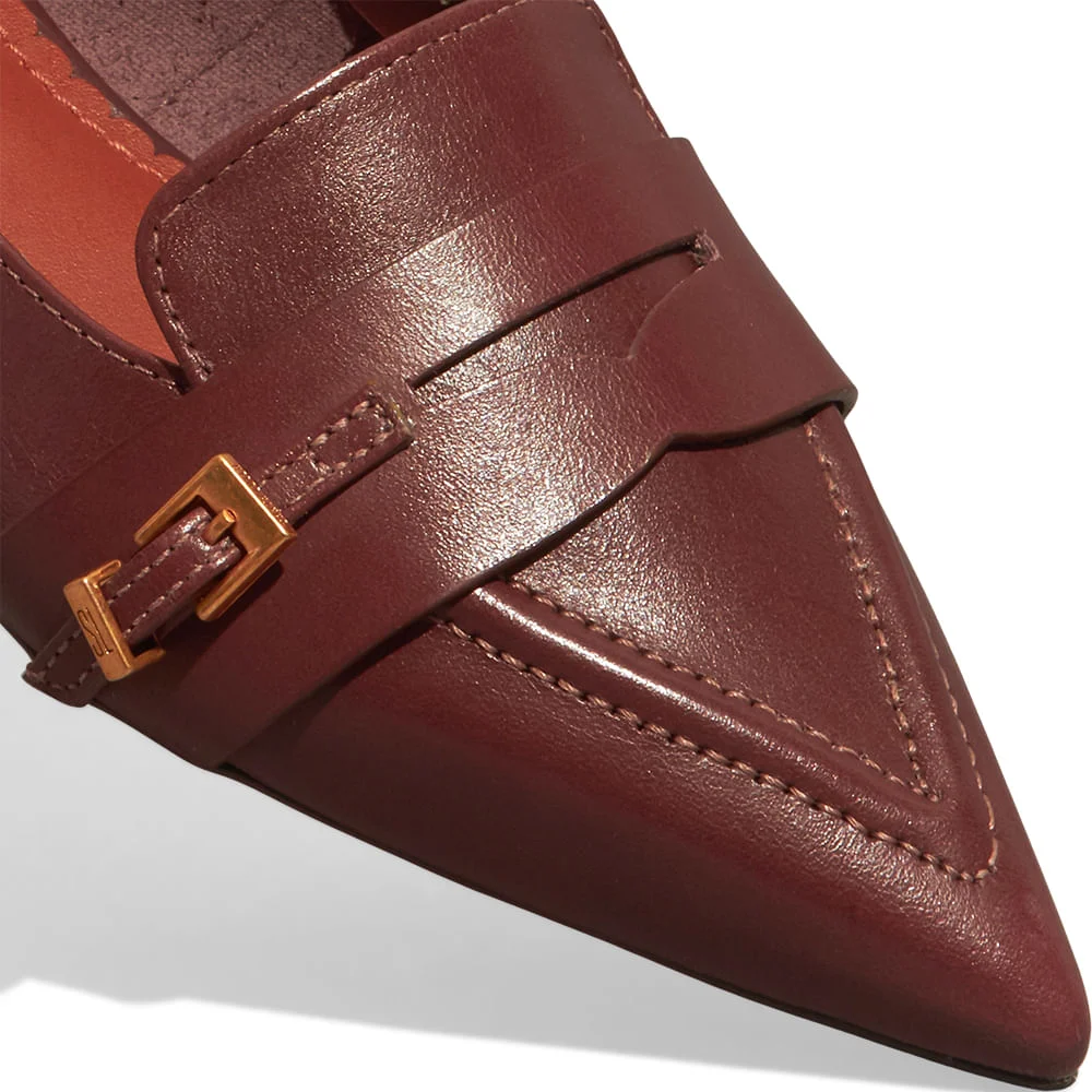 Sapatilha Couro Nobre Soft Bico Fino Marrom Cocoa - vista 3 de 4