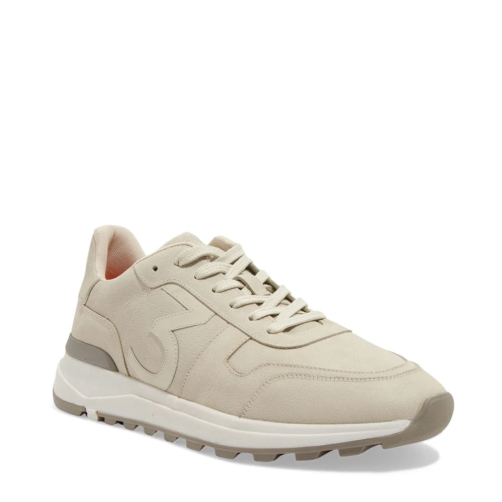 Tênis Jogger Masculino Couro Selaria Off White - vista 2 de 4