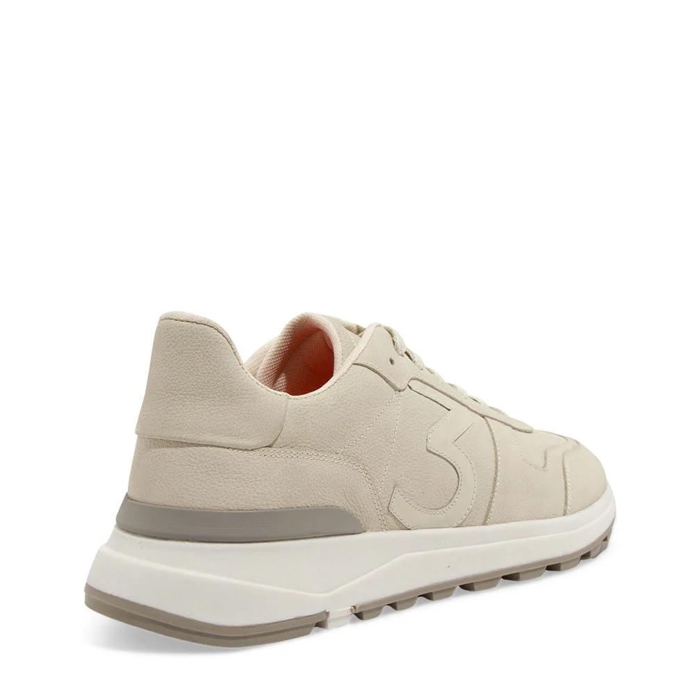 Tênis Jogger Masculino Couro Selaria Off White - vista 3 de 4