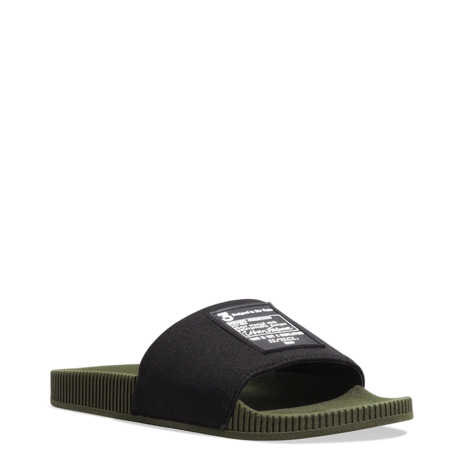 Chinelo Slide Masculino Borracha Verde Militar - vista 2 de 4