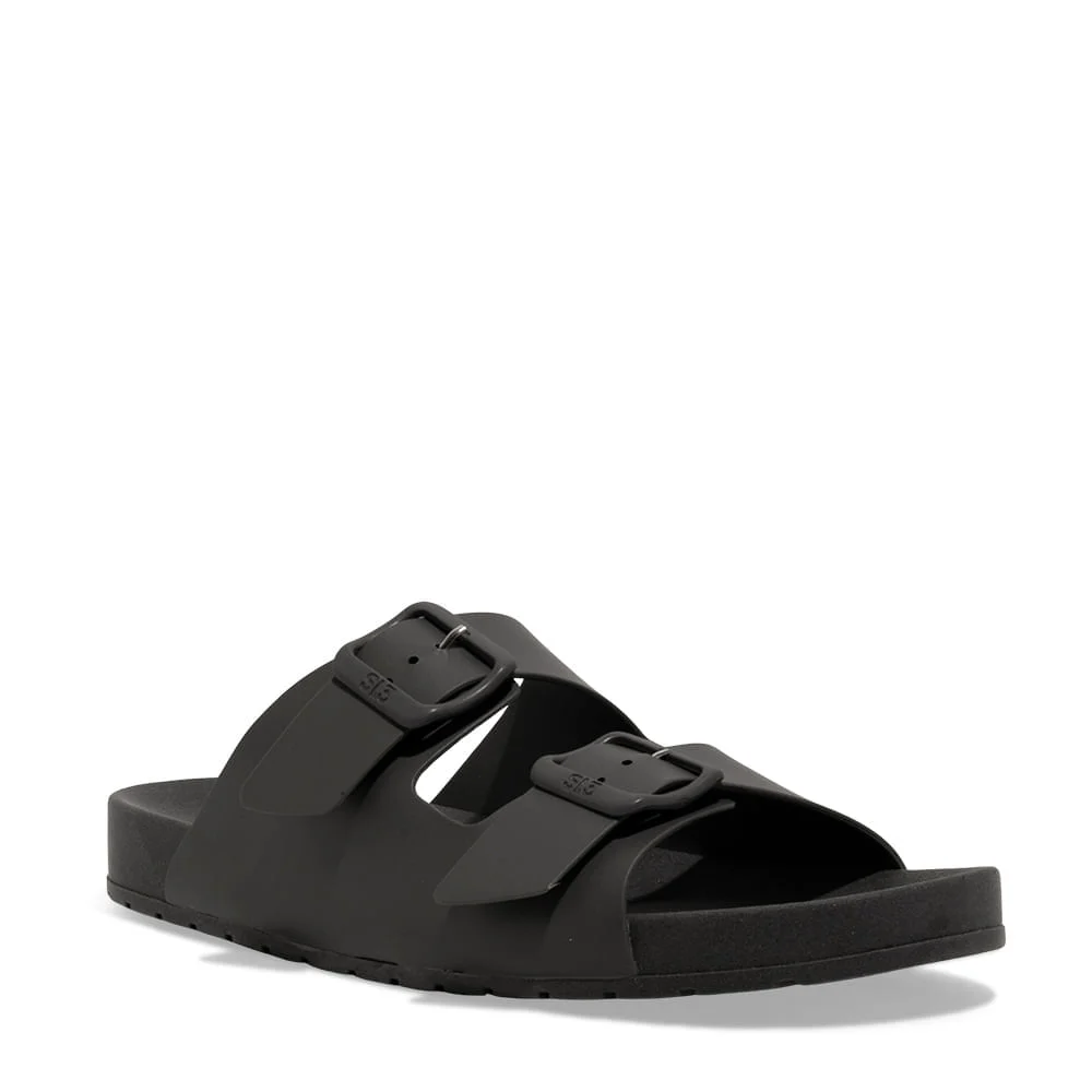 Chinelo Slide Fivela Masculino Borracha Cinza Titânio - vista 2 de 4