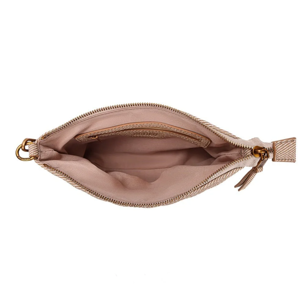 Bolsa Clutch Canvas Bege Claro Alça Corrente - vista 6 de 6