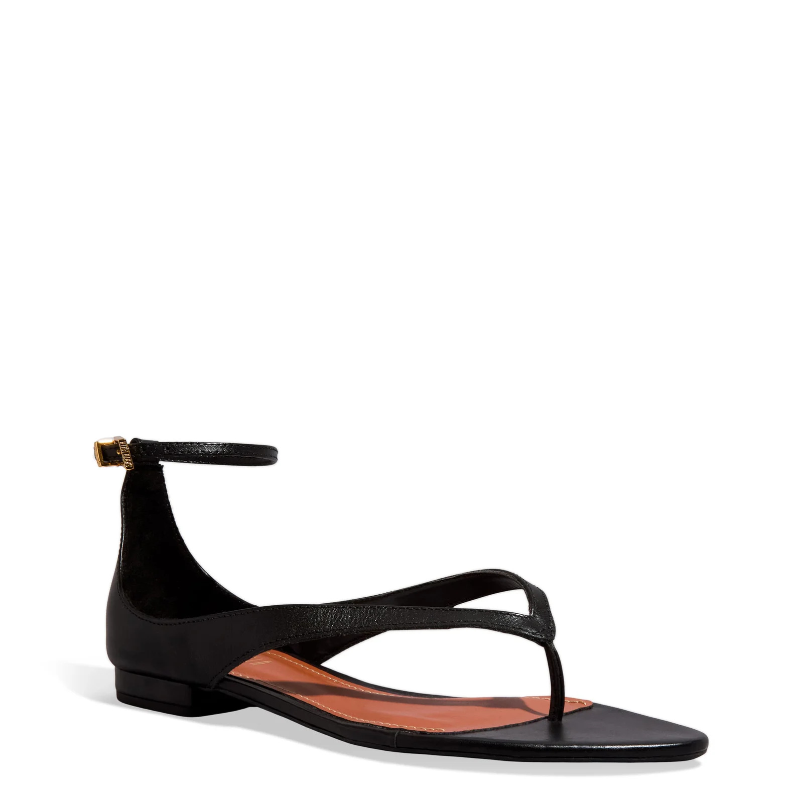 Rasteira Couro Confort Preto - vista 3 de 4