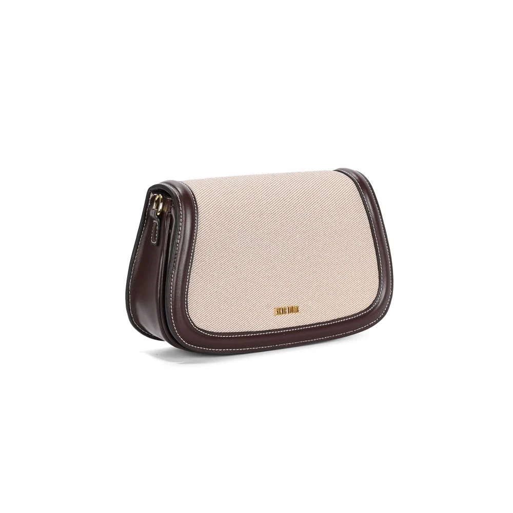 Bolsa Canvas Bege Alça Transversal - vista 4 de 5