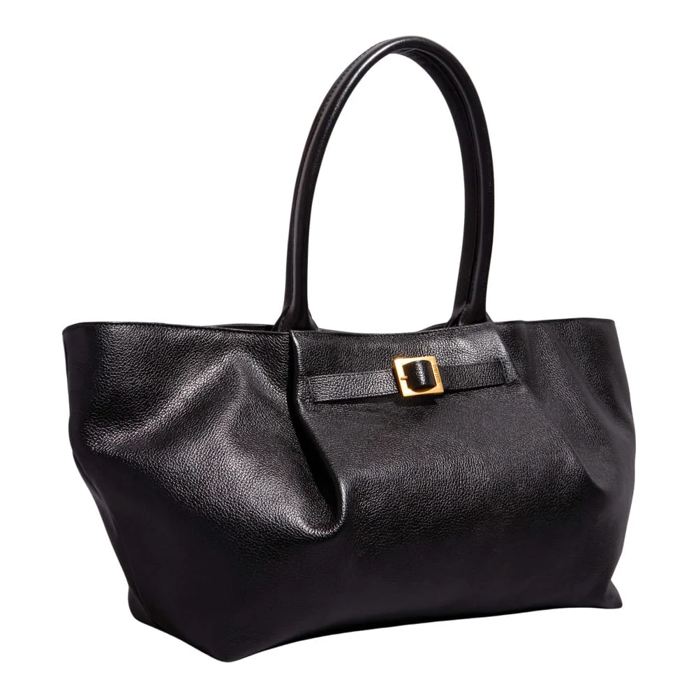 Bolsa G Couro Floater Preto - vista 2 de 4