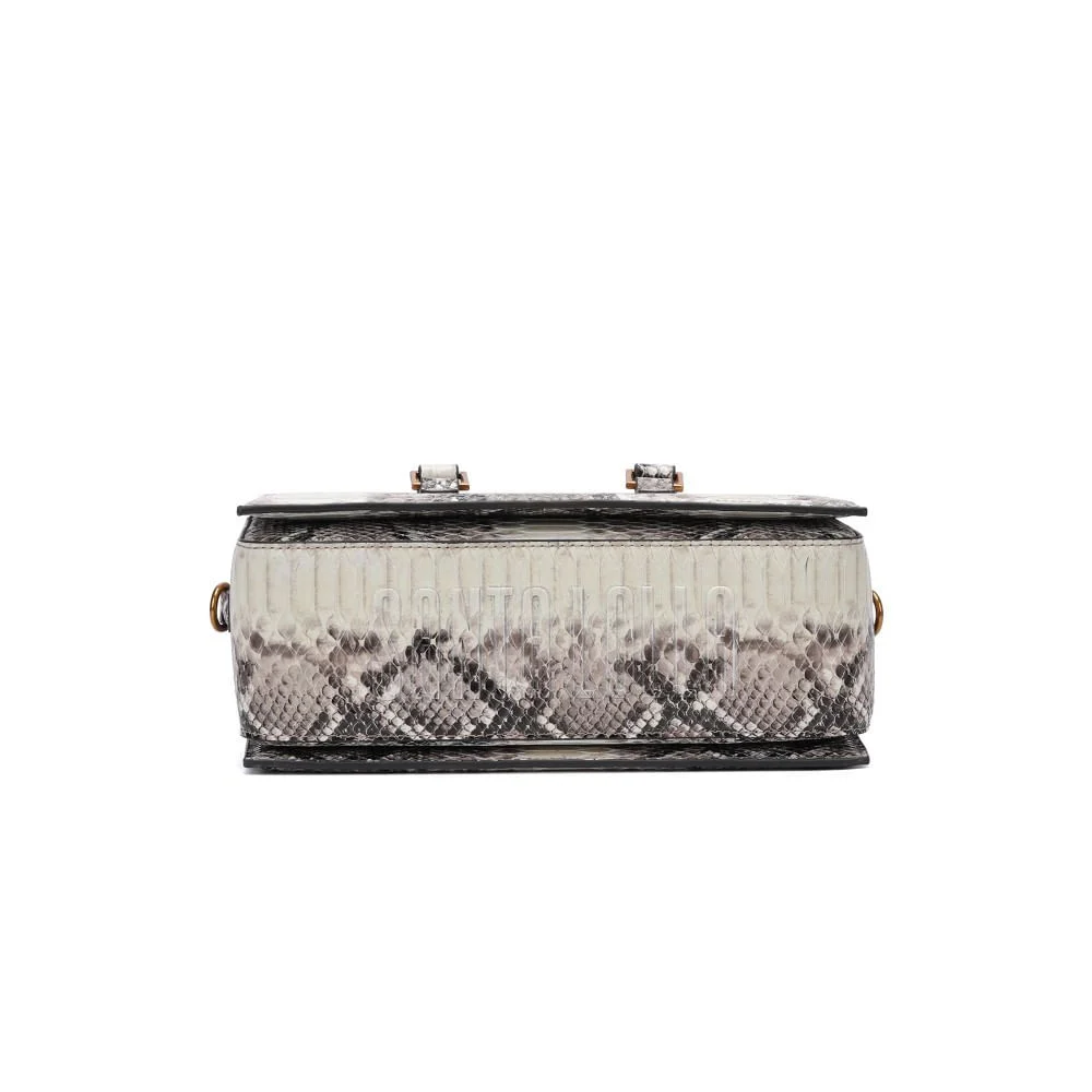 Bolsa Tote Estampa Animal Print Cobra Alça Dupla - vista 4 de 5