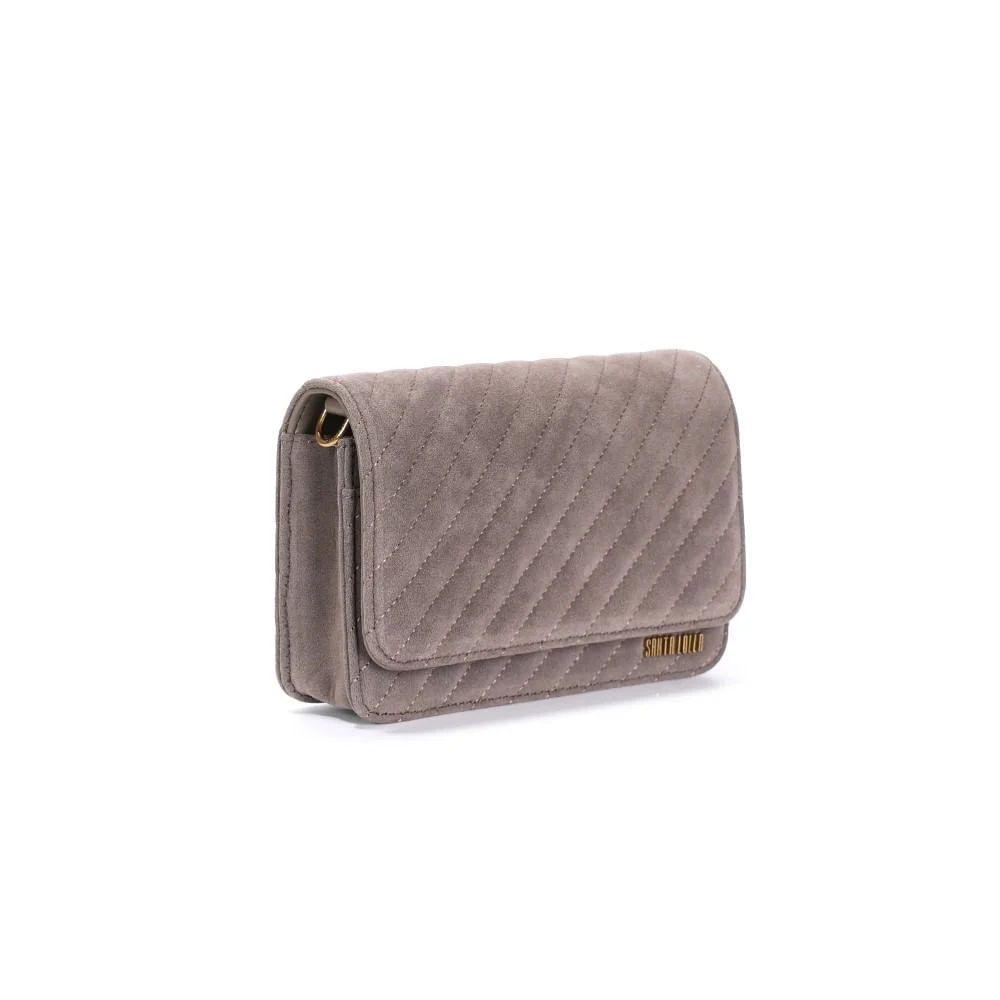 Bolsa Camurça Cinza Fog Alça Transversal - vista 2 de 3
